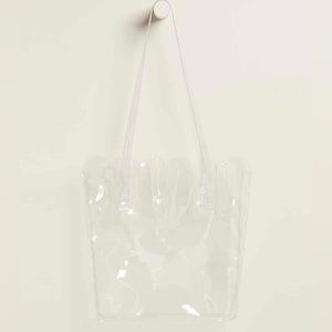 Transparent Shell Tote in Clear